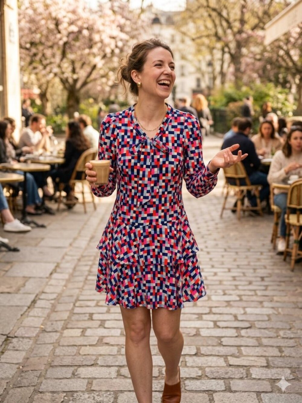 STS Sail to Sable Multi-color Geometric Print‎ Dress Size XS NWT New